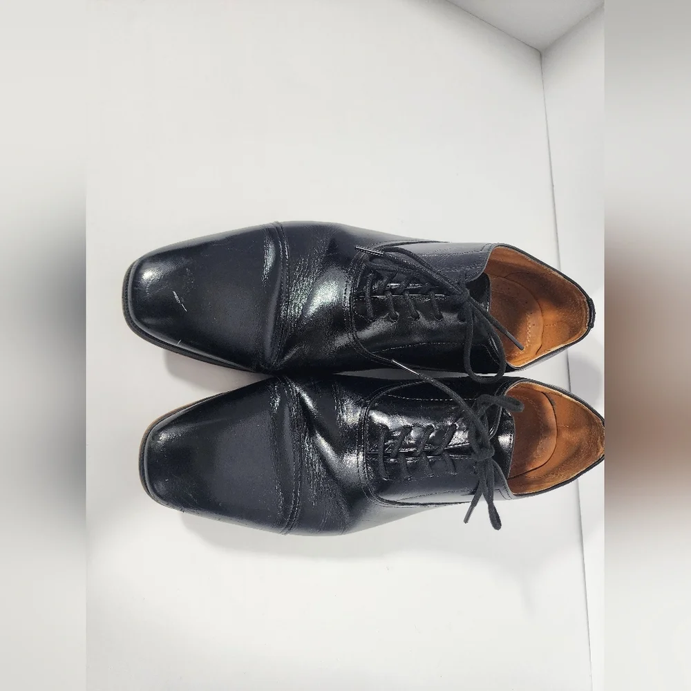 Florsheim Mens 11 Corbetta CapToe Oxford Black Leather classic formal work event - Picture 3 of 13